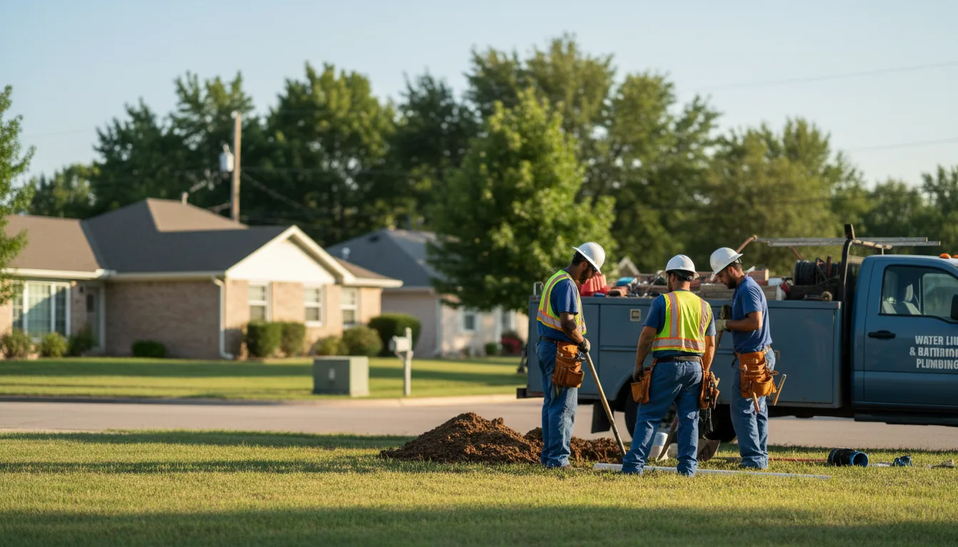 Residential water line and bathroom plumbing service in Grant, IA